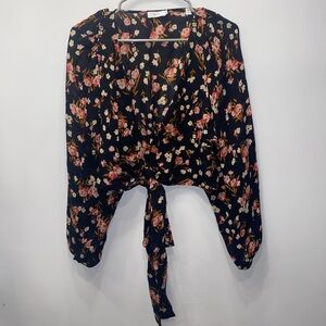 ALC Chiffon Wrap Top